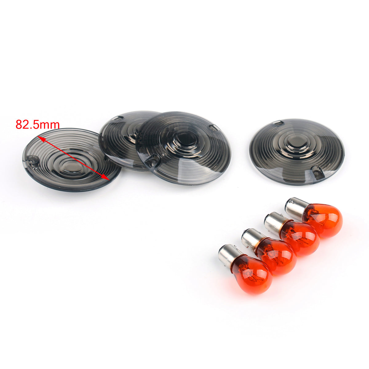 Bulbs For Harley Road King Touring Glide 1986-2007 4x Smoke Turn Signal Lens