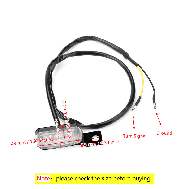 1 Pair Universal Motorcycle LED Front Turn Signal Lamp Indicator Light Black