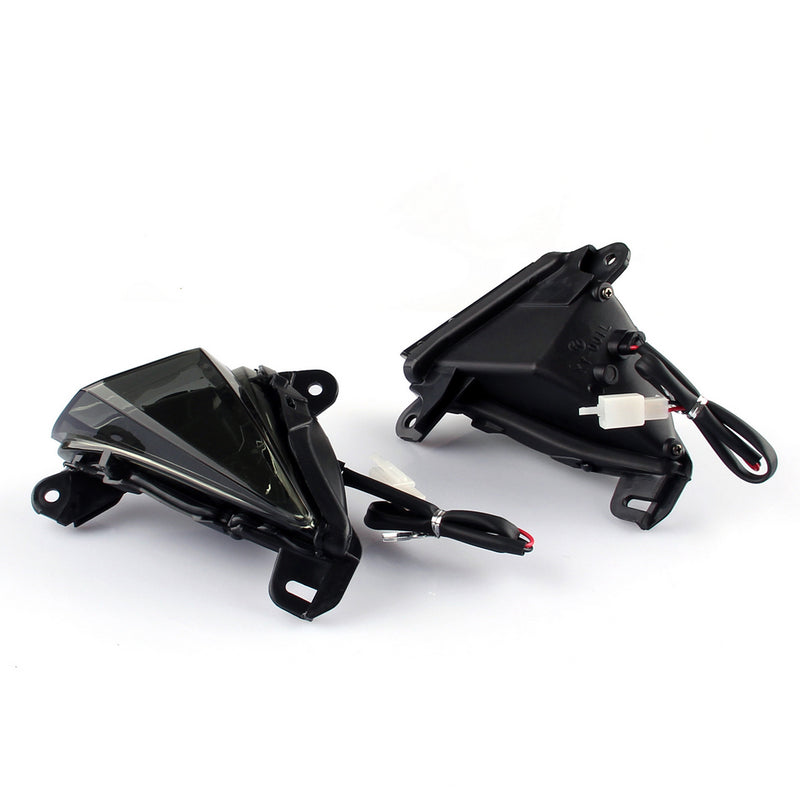 Kawasaki ZX 6R 14R Ninja 650F Concours Smoke Front LED Turn Signals Blinker