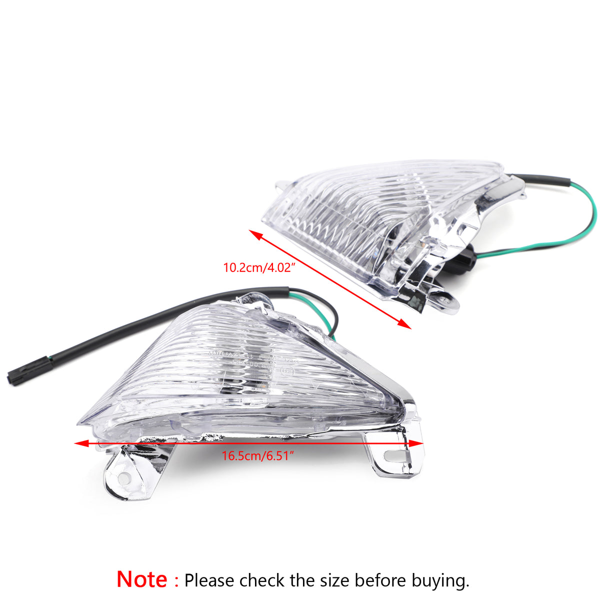 Kawasaki Ninja ZX6R ZX10R ZX14R EX650 ER-6N GTR1400 Front Turn Signals Lens
