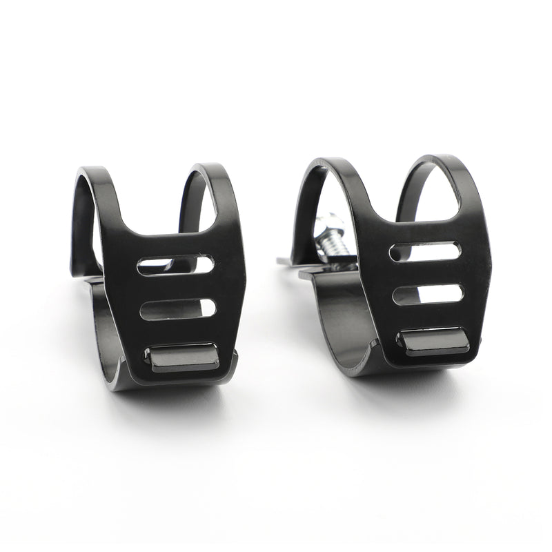 Front Turn Signal Light Bracket Holder Fork Bar Mount Clamp Holder 41-51mm Black