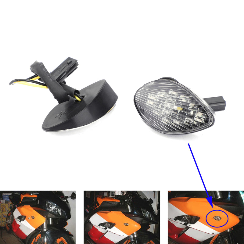 Honda CBR 1000 RR Flush Mount 2004-2005 Clear Turn Signals