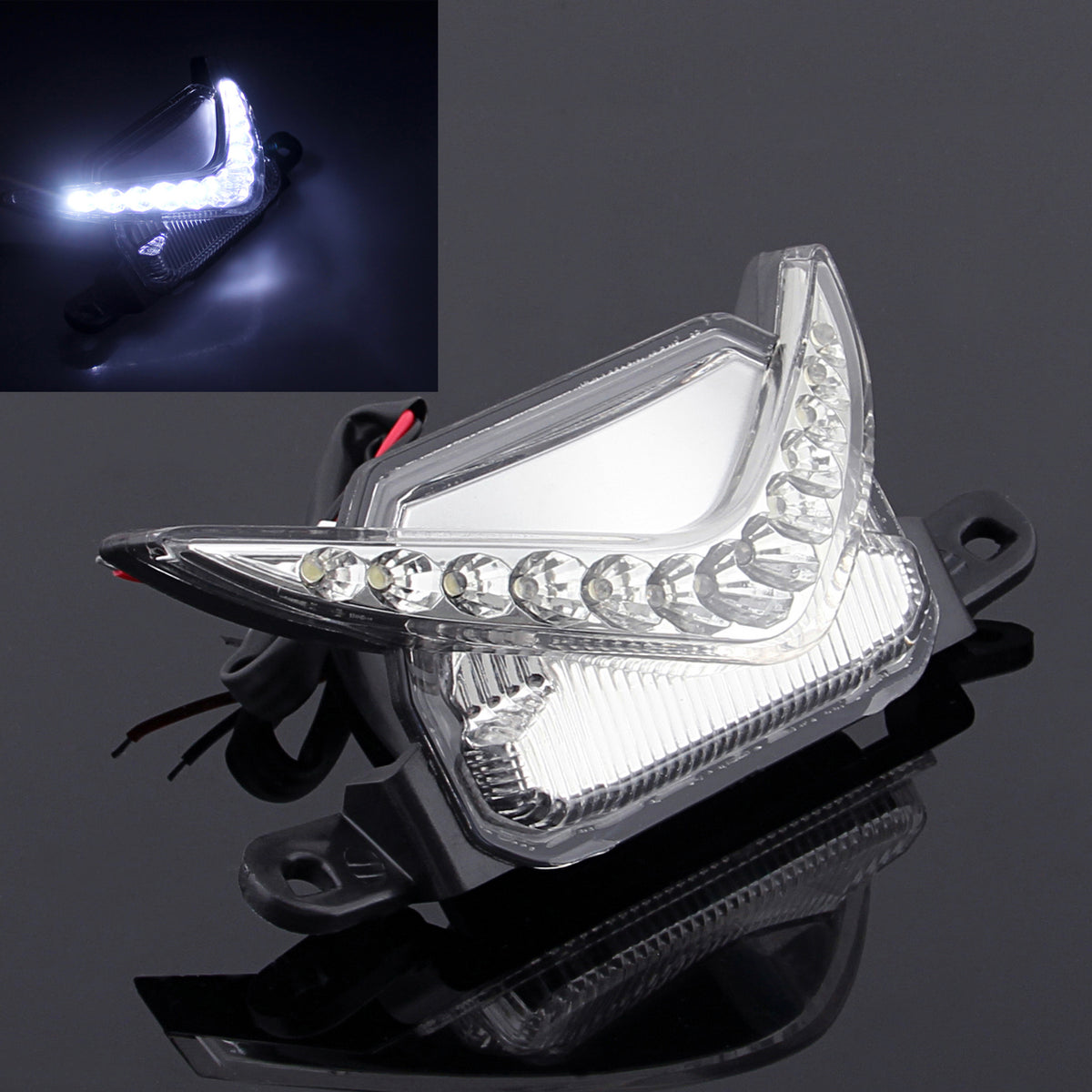 Honda CBR600RR 2007-2012 Clear LED Rear Night Running lights
