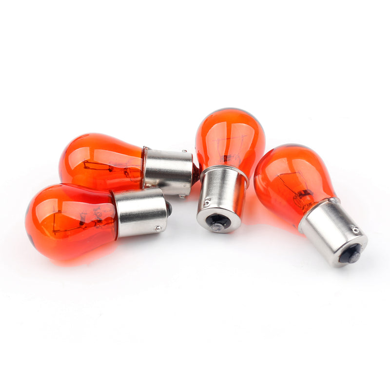 Cover + Bulbs For Harley XL 883 48 Sportster 4pcs Turn Signal Light Lens
