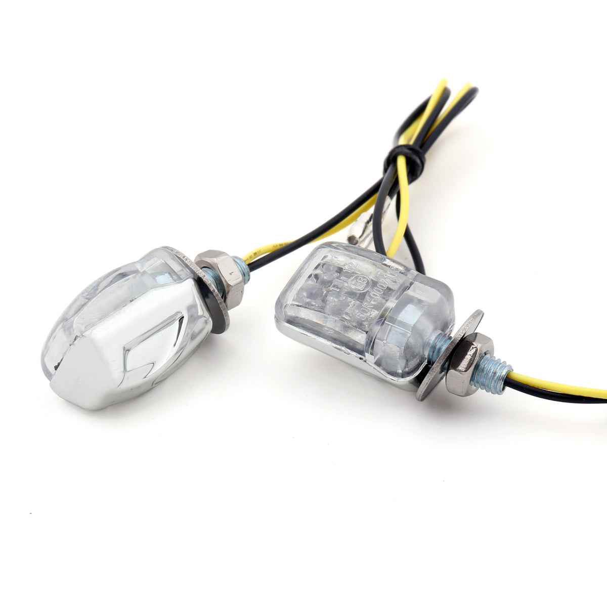 LED Chrome Micro Mini Tiny Small Indicators Turn Signals Motorcycle MotorBike
