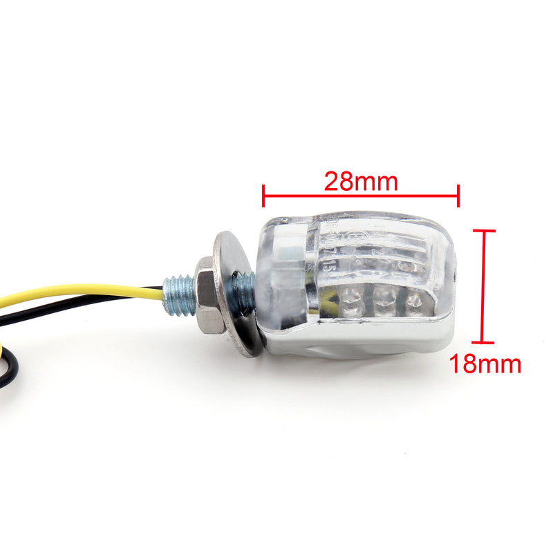LED Chrome Micro Mini Tiny Small Indicators Turn Signals Motorcycle MotorBike