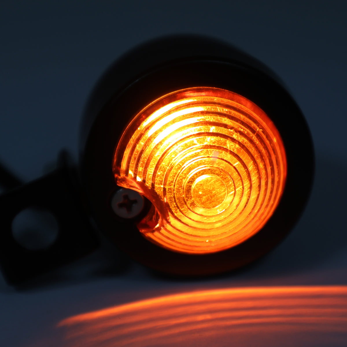 2x Universal Black Mini Turn Signal Light Vintage Motorcycle Bullet Bulb