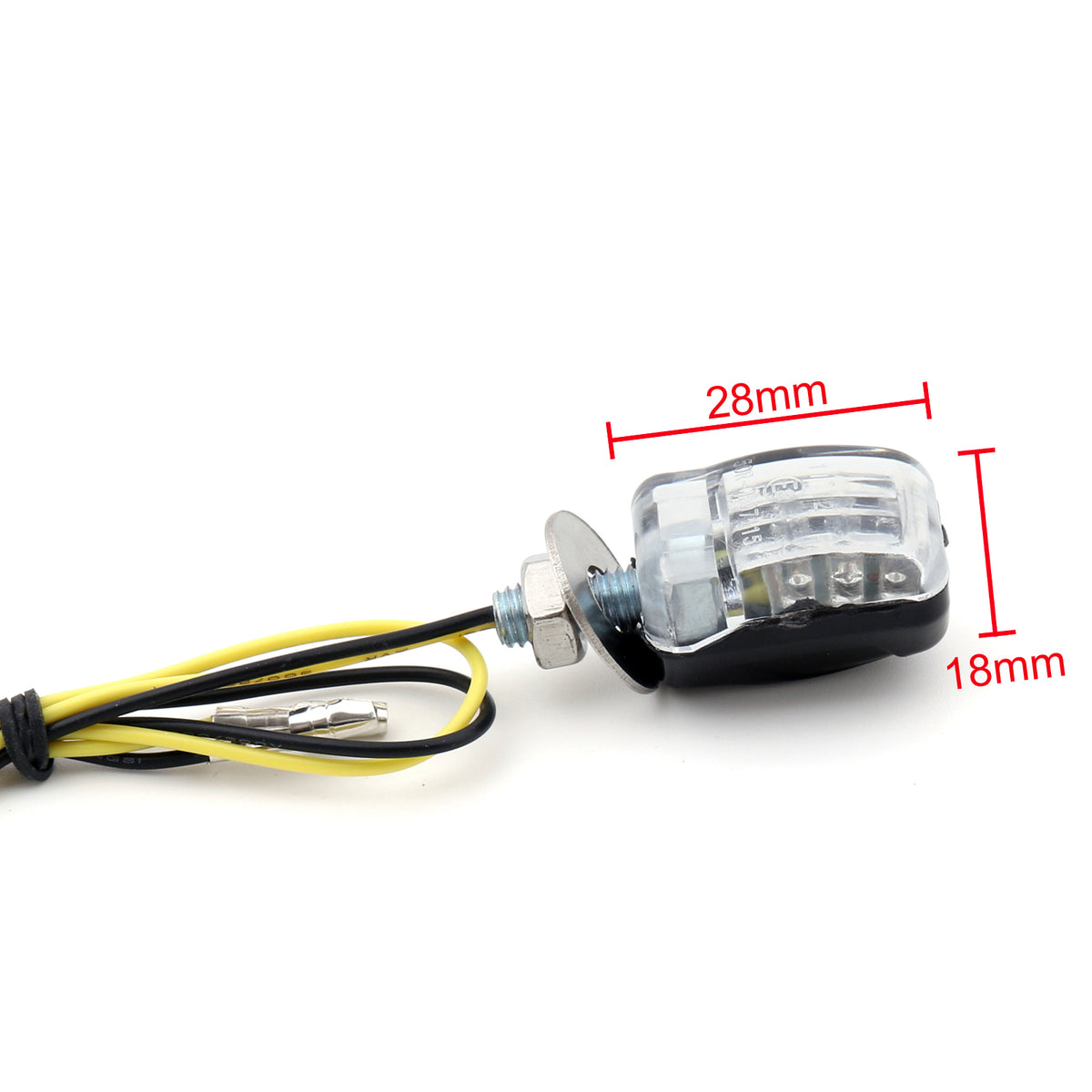 LED Black Micro Mini Tiny Small Indicators Turn Signals Motorcycle MotorBike