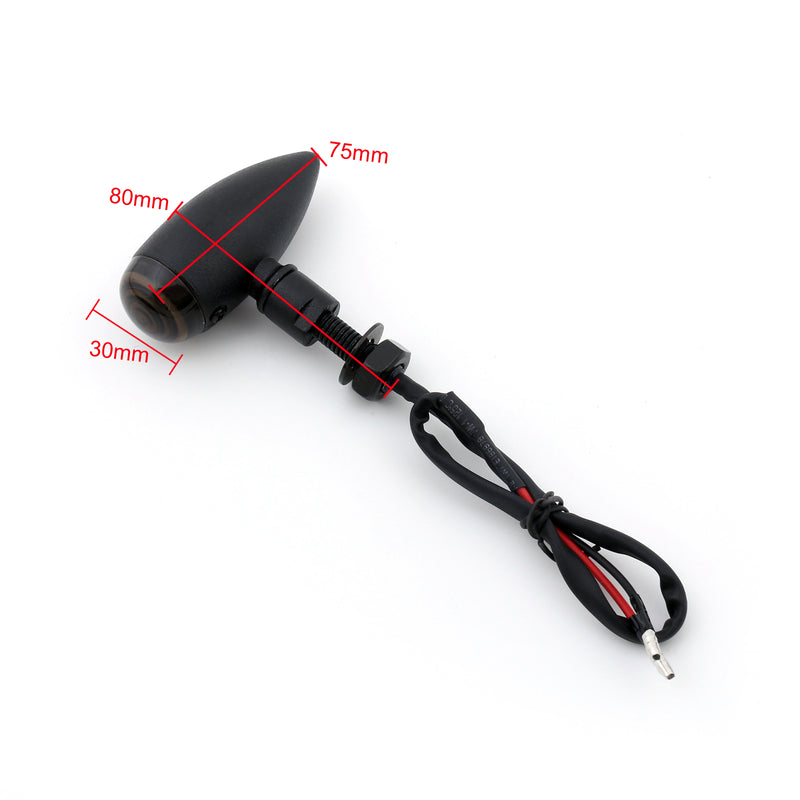 Harley Softail Dyna Sportster V-Rod 2x Black Bullet Turn Signal Light