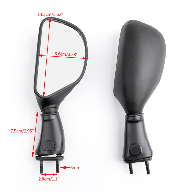 Kawasaki ZX6R 1998-2002 ZX9R ZX9 9R 1998-2003 Black Mirrors