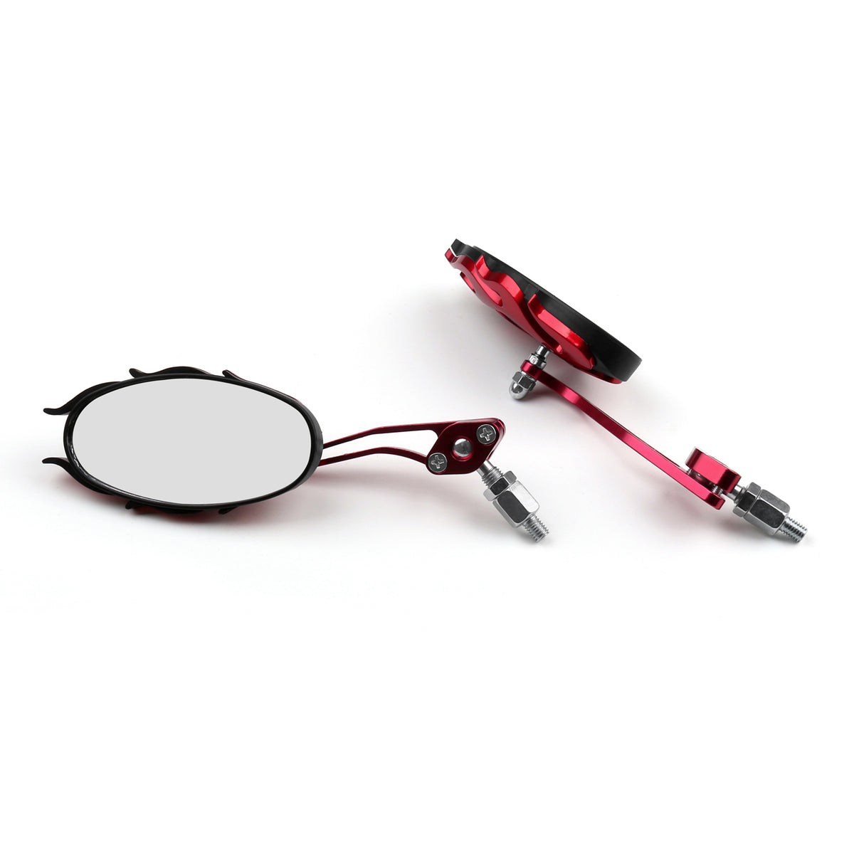 Universal Motorcycle Rearview Mirrors Rear View Mirror 8mm 10mm Red