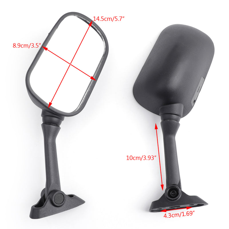 Suzuki GSXR GSX-R 600 750 1000 K1 K2 K3 2001 2002 2003 Black Racing Mirrors