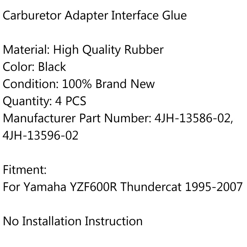 1995-2007 Yamaha YZF600R Thundercat Intake Carburetor Interface Glue Air Joint