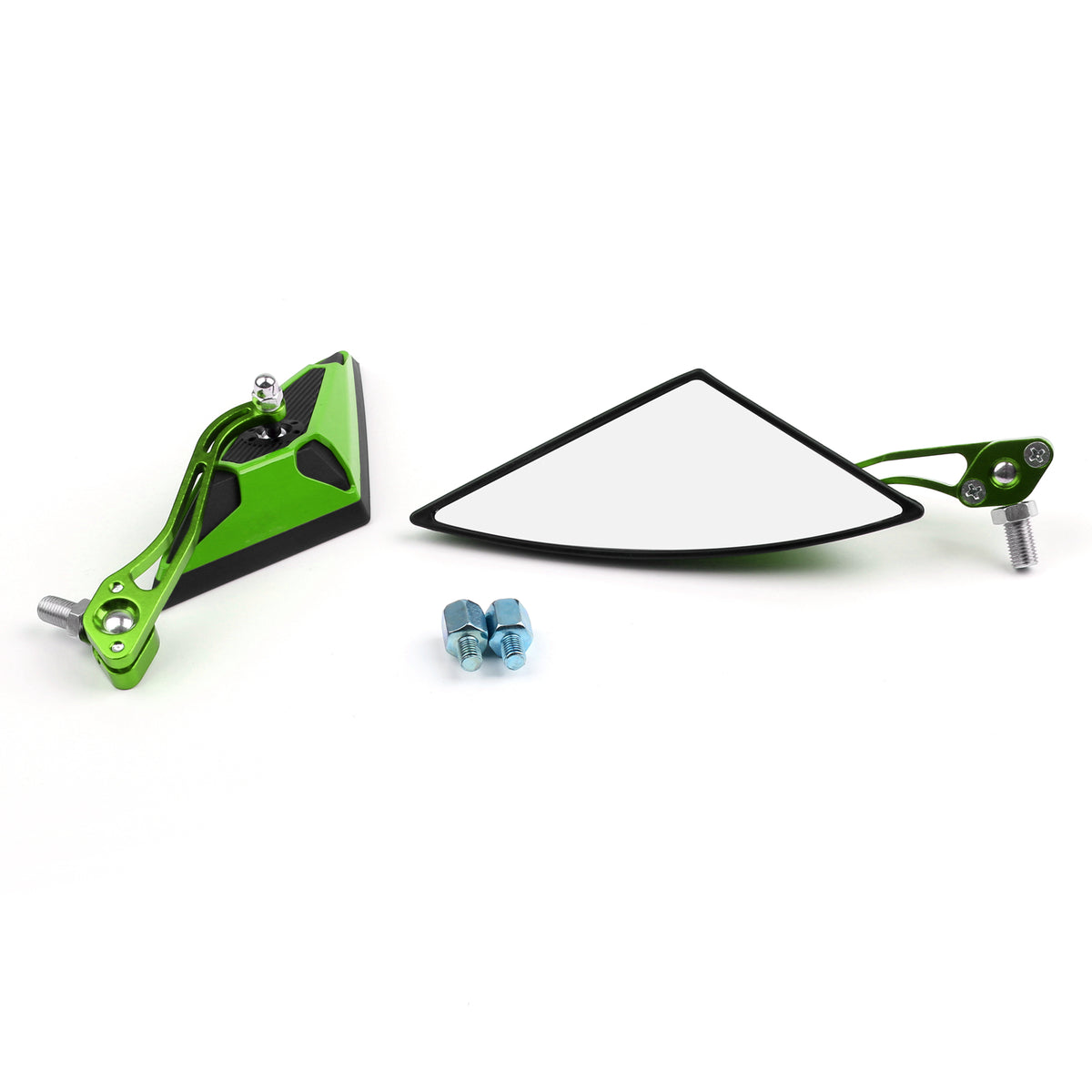 Motorcycle Scooter Side Rear View Mirrors Modification Mirror 8mm 10mm Green
