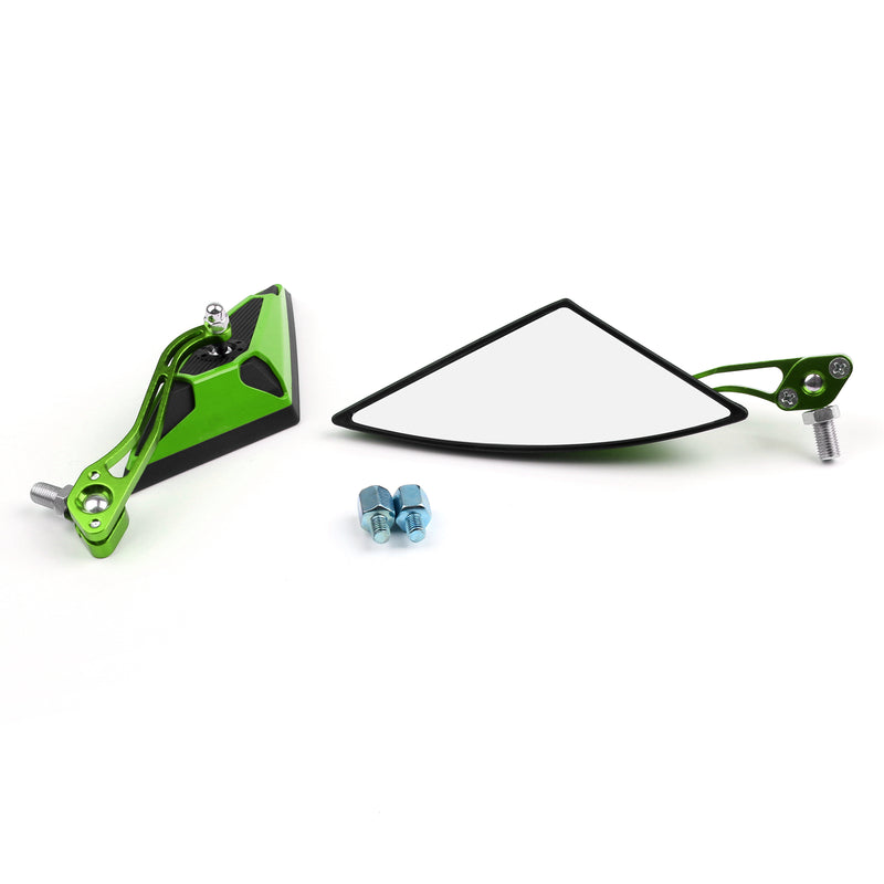 Motorcycle Scooter Side Rear View Mirrors Modification Mirror 8mm 10mm Green