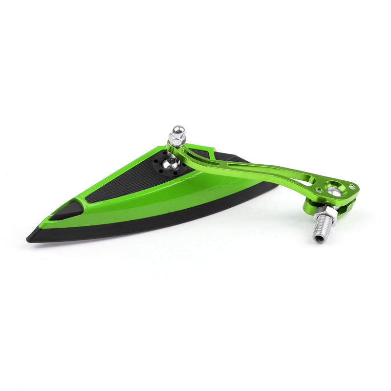 Motorcycle Scooter Side Rear View Mirrors Modification Mirror 8mm 10mm Green
