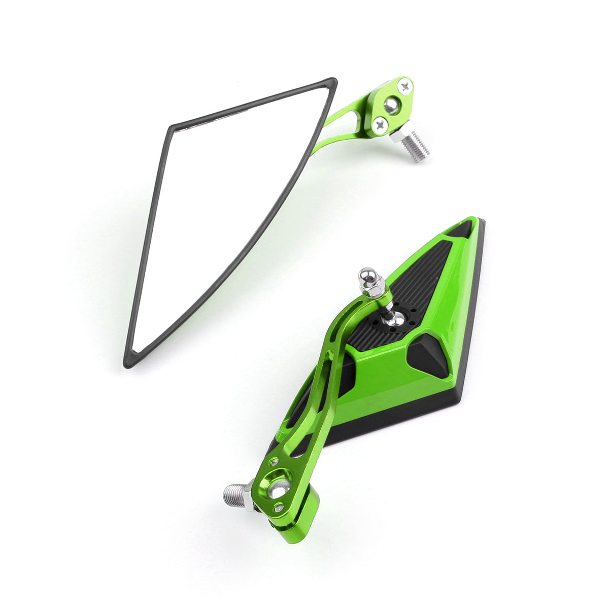 Motorcycle Scooter Side Rear View Mirrors Modification Mirror 8mm 10mm Green