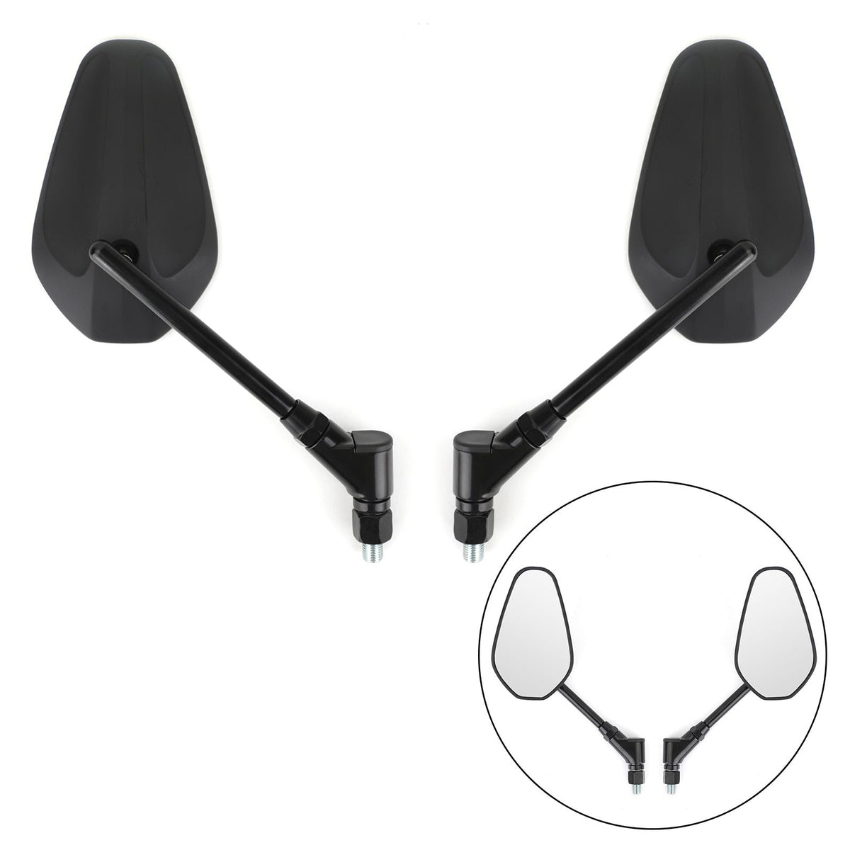Motorcycle Custom Cruiser Cafe Racer UNIVERSAL Pair M10 Rearview Mirrors