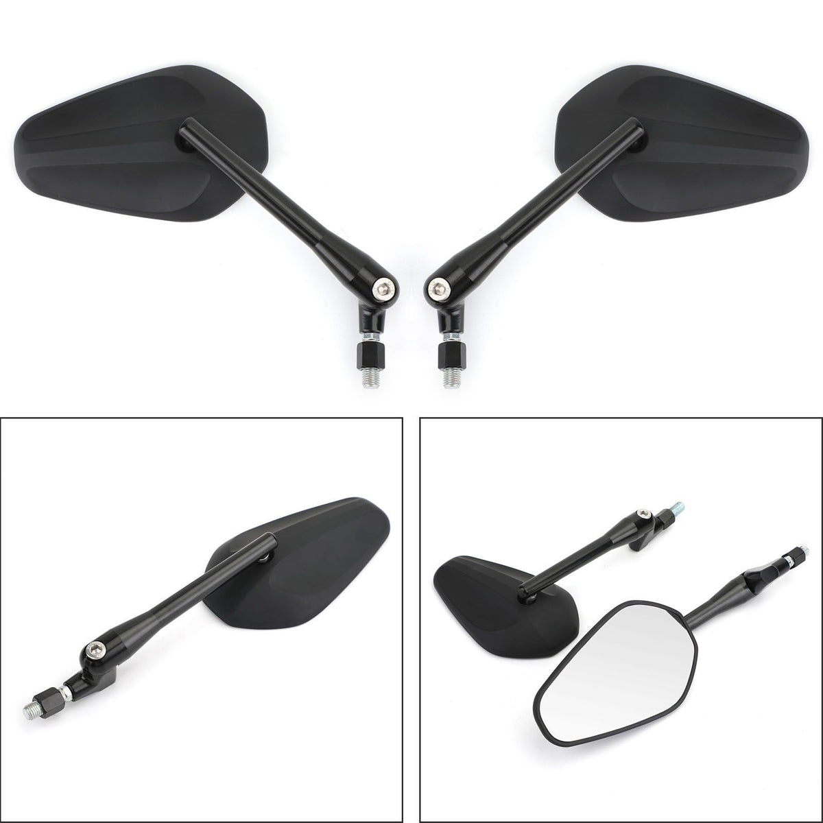 Motorcycle Custom Cruiser Cafe Racer UNIVERSAL Pair M10 Rearview Mirror
