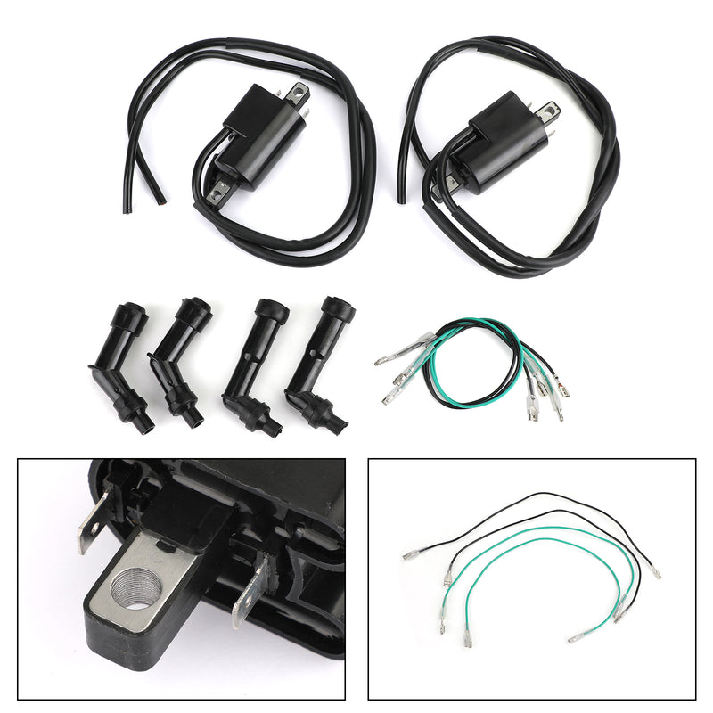 Honda CB350F CB400F CB500 CB550 Ignition Coils and Spark Plug Caps