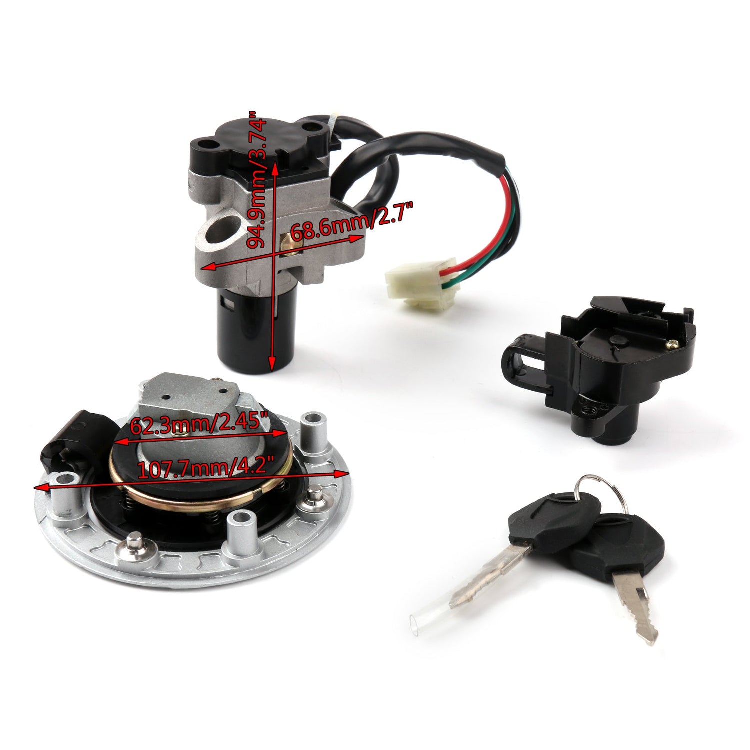 Suzuki GSXR400 GK76A 1990-1995 RF900 1994-1999 Ignition Switch Lock Fuel Gas Cap Set