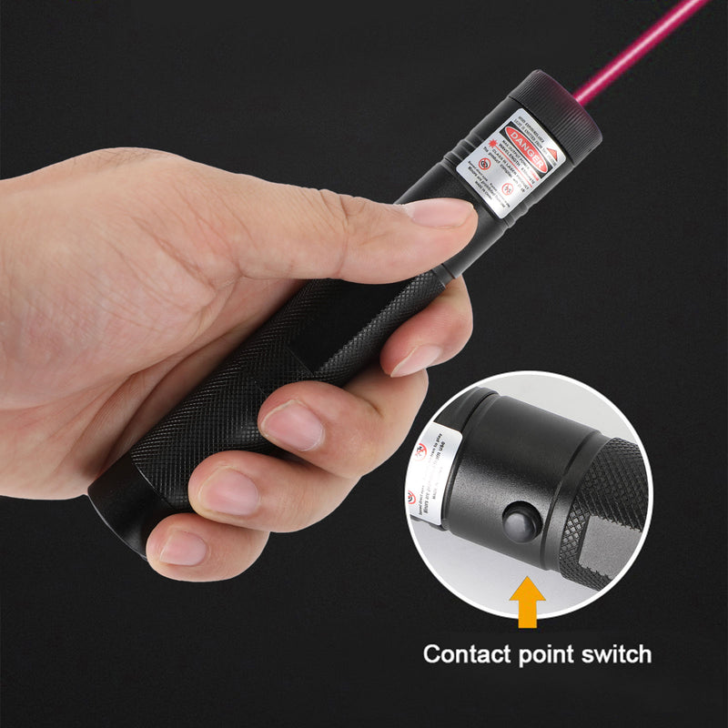 200 Miles 650nm Red Laser Pointer Pen Visible Beam Light Lazer + 18650 + Charger