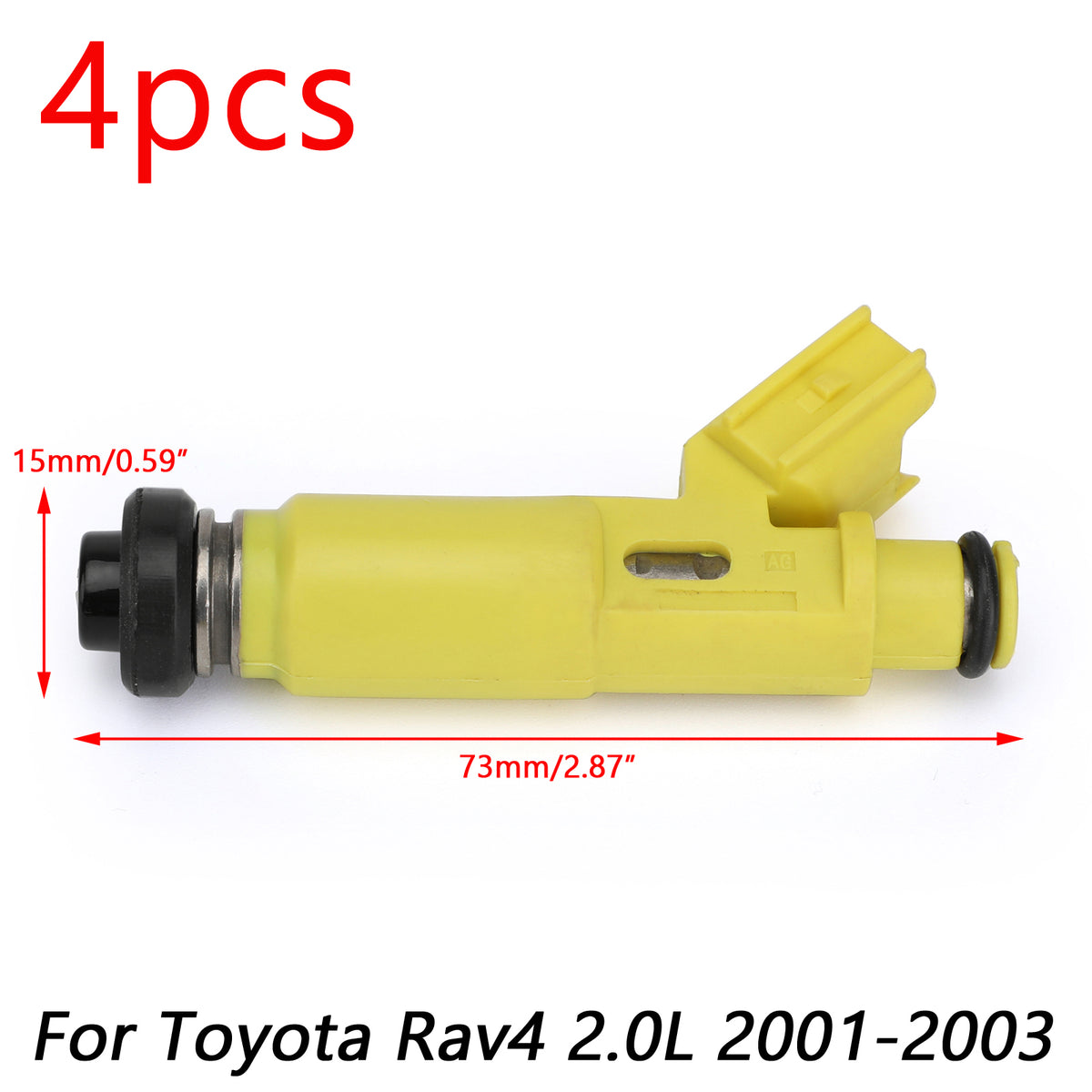 23250-28050 2001-2003 Toyota Rav4 2.0L 4PCS Flow Matched Fuel Injector