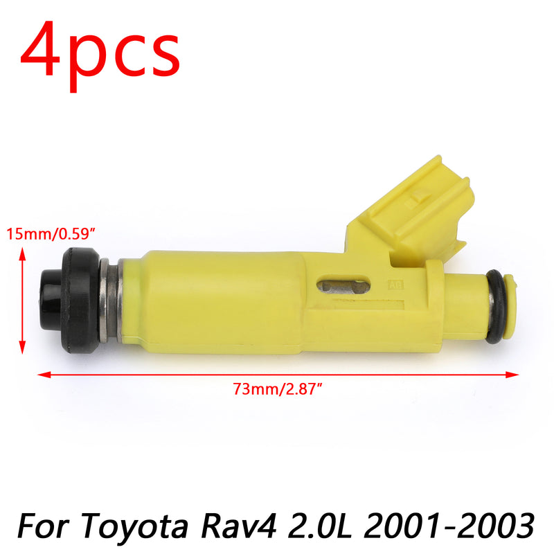 23250-28050 2001-2003 Toyota Rav4 2.0L 4PCS Flow Matched Fuel Injector