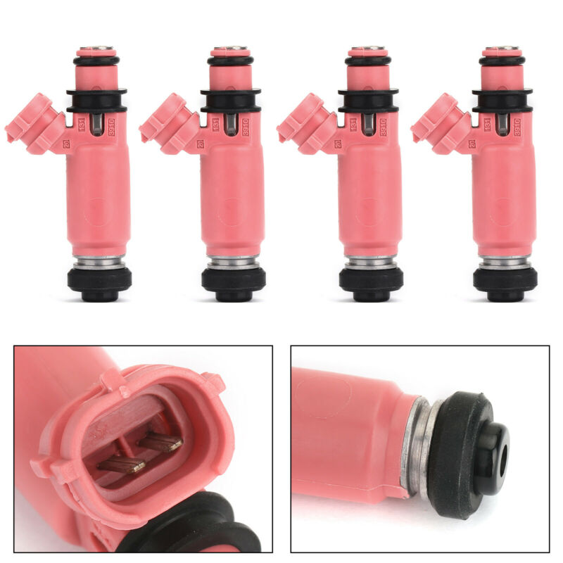 4PCS 16611-AA370 565cc Fuel Injectors For STI WRX Forester Pink