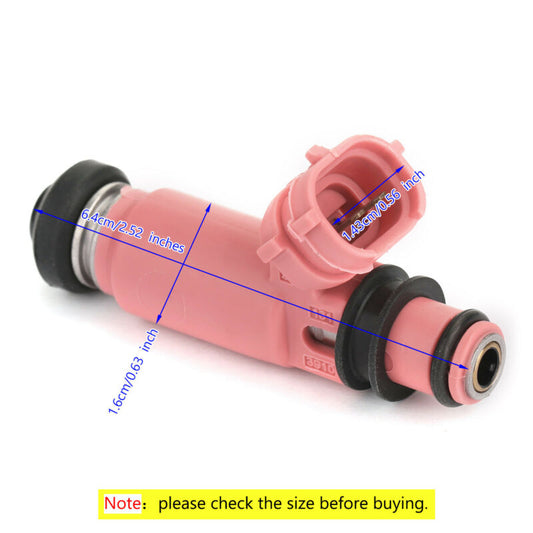 4PCS 16611-AA370 565cc Fuel Injectors For STI WRX Forester Pink