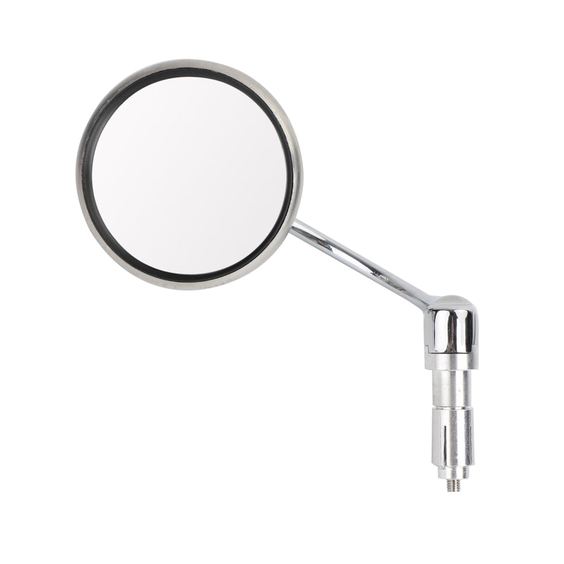 Motorcycle Chopper Cafe Racer Chrome Round Rearview Mirrors Bar End Mirror