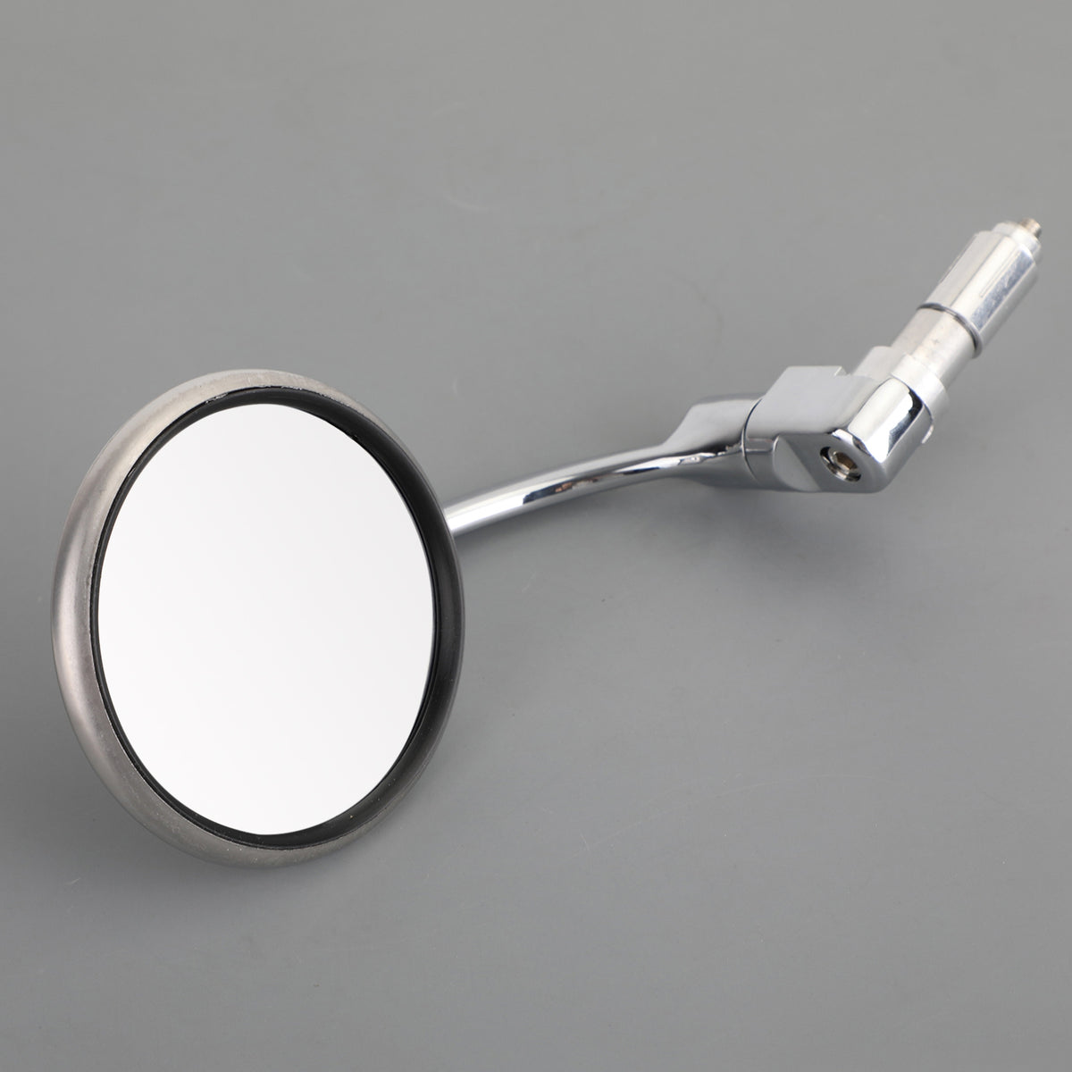 Motorcycle Chopper Cafe Racer Chrome Round Rearview Mirrors Bar End Mirror