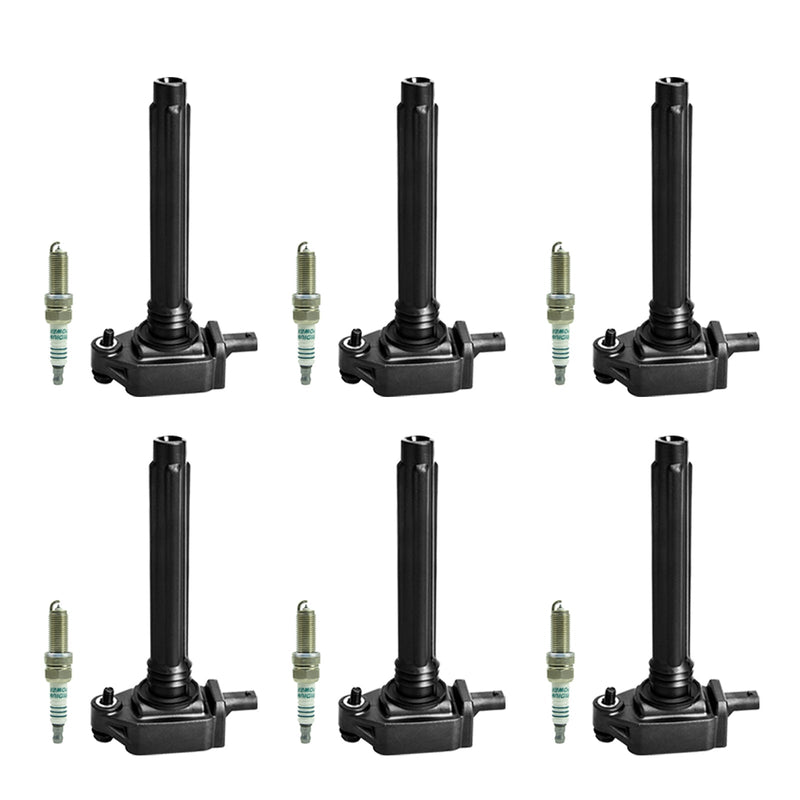 2011-2016 Jeep Grand Cherokee 3.6L V6 6PCS Ignition Coil+Spark Plug UF648 GN10616 36-8196