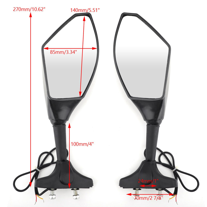 SUZUKI GSXR 600 750 1000 Hayabusa GSF SV Katana TL1000R Areyourshop Pair LED Mirrors