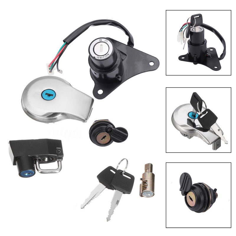 Yamaha Virago XV125 XV250 Ignition Switch Fuel Gas Cap Tank Cover Lock Key Cap Set