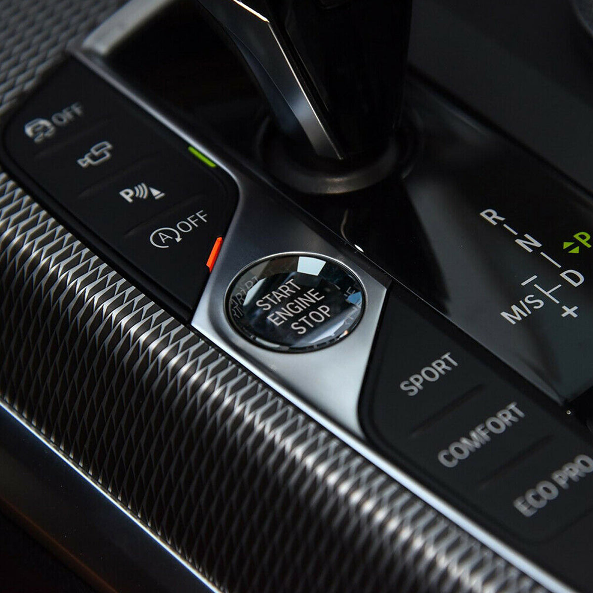 BMW F Chassis F30 F10 Crystal Black Engine Start Stop Switch Button Cover