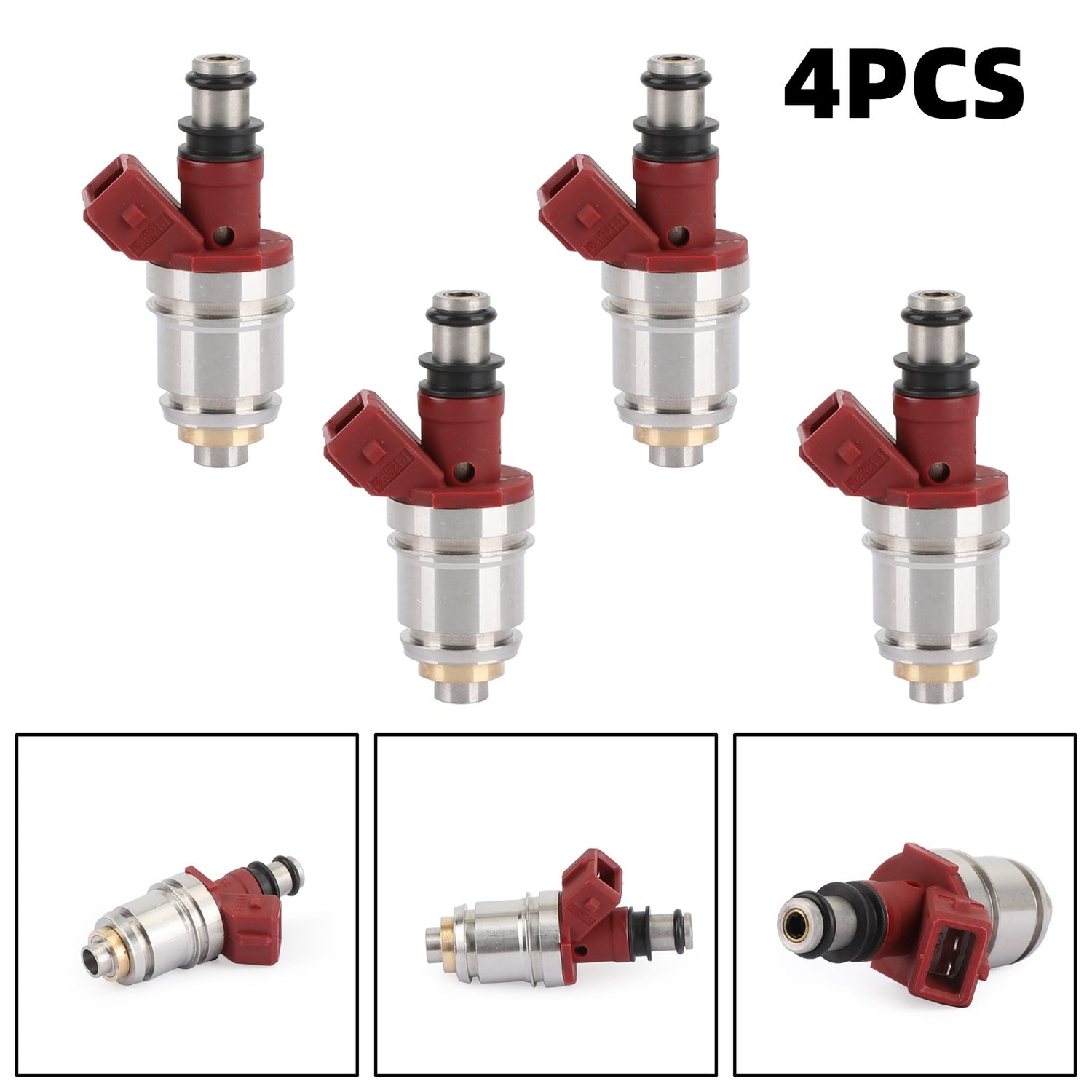 1990-1995 Nissan Pickup D21 2.4L I4 4PCS Fuel Injectors 16600-86G00
