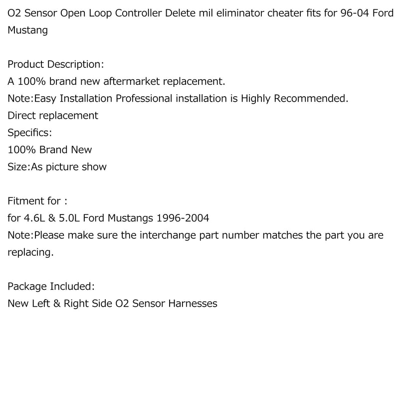 1996-2004 Ford Mustang O2 Sensor Open Loop Controller Extend Harnesses