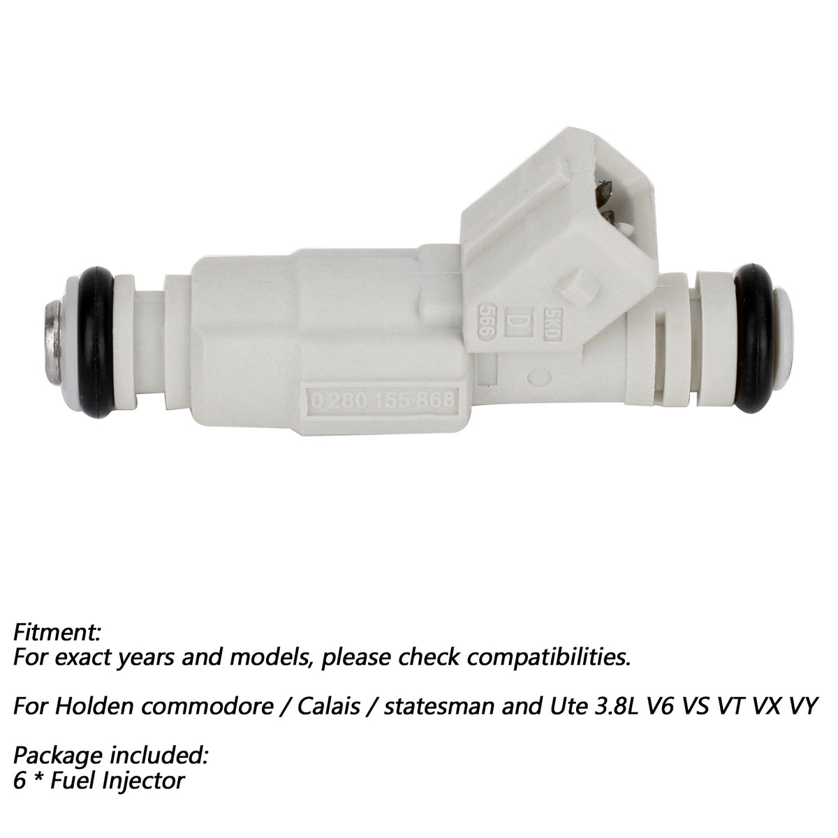 Holden Commodore VS VT VX VY 3.8L V6 Supercharged L67 New 6* Fuel Injectors