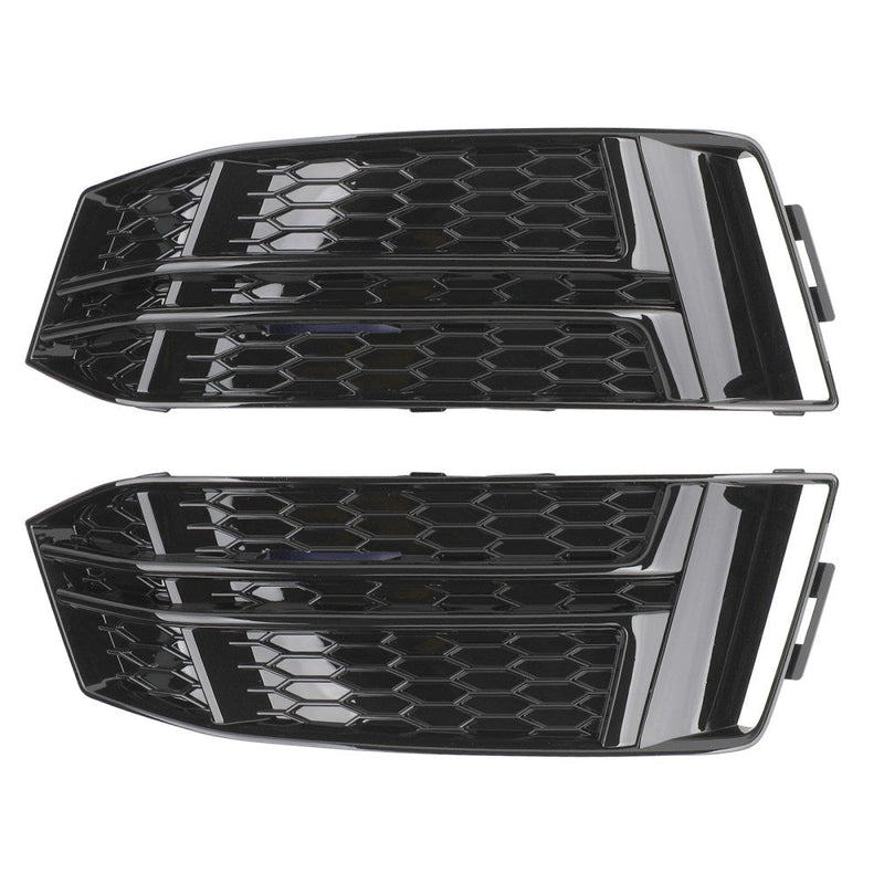 2016-2018 Audi A4 B9 S-LINE Pair Front Fog Light Cover Bumper Grill
