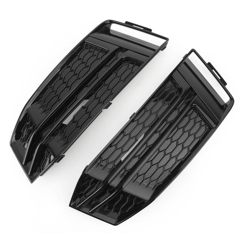 2016-2018 Audi A4 B9 S-LINE Pair Front Fog Light Cover Bumper Grill