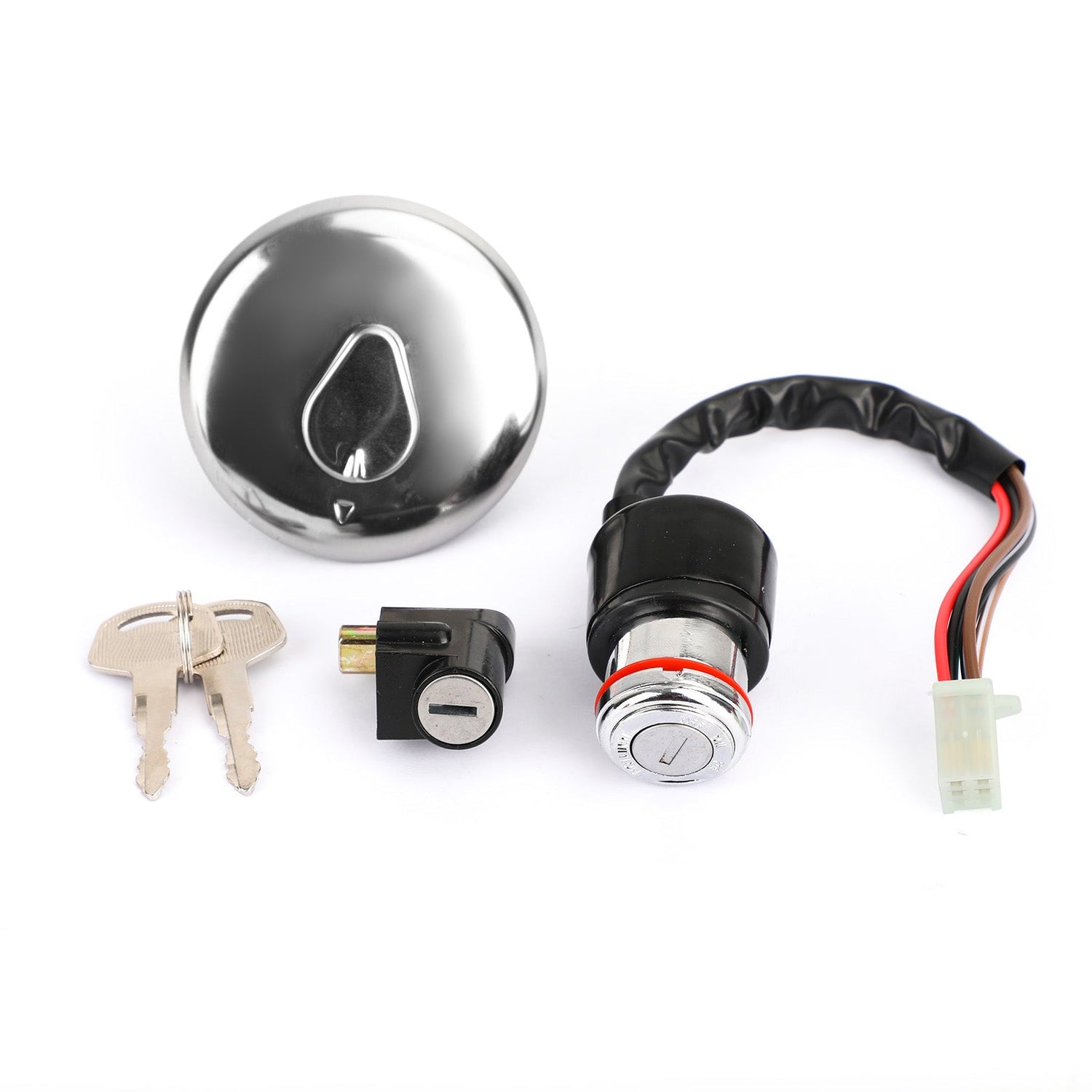 Suzuki GN125 1982-2001 Complete Lock Set Ignition Switch 2 Keys Petrol Cap