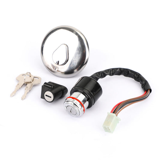 Suzuki GN125 1982-2001 Complete Lock Set Ignition Switch 2 Keys Petrol Cap