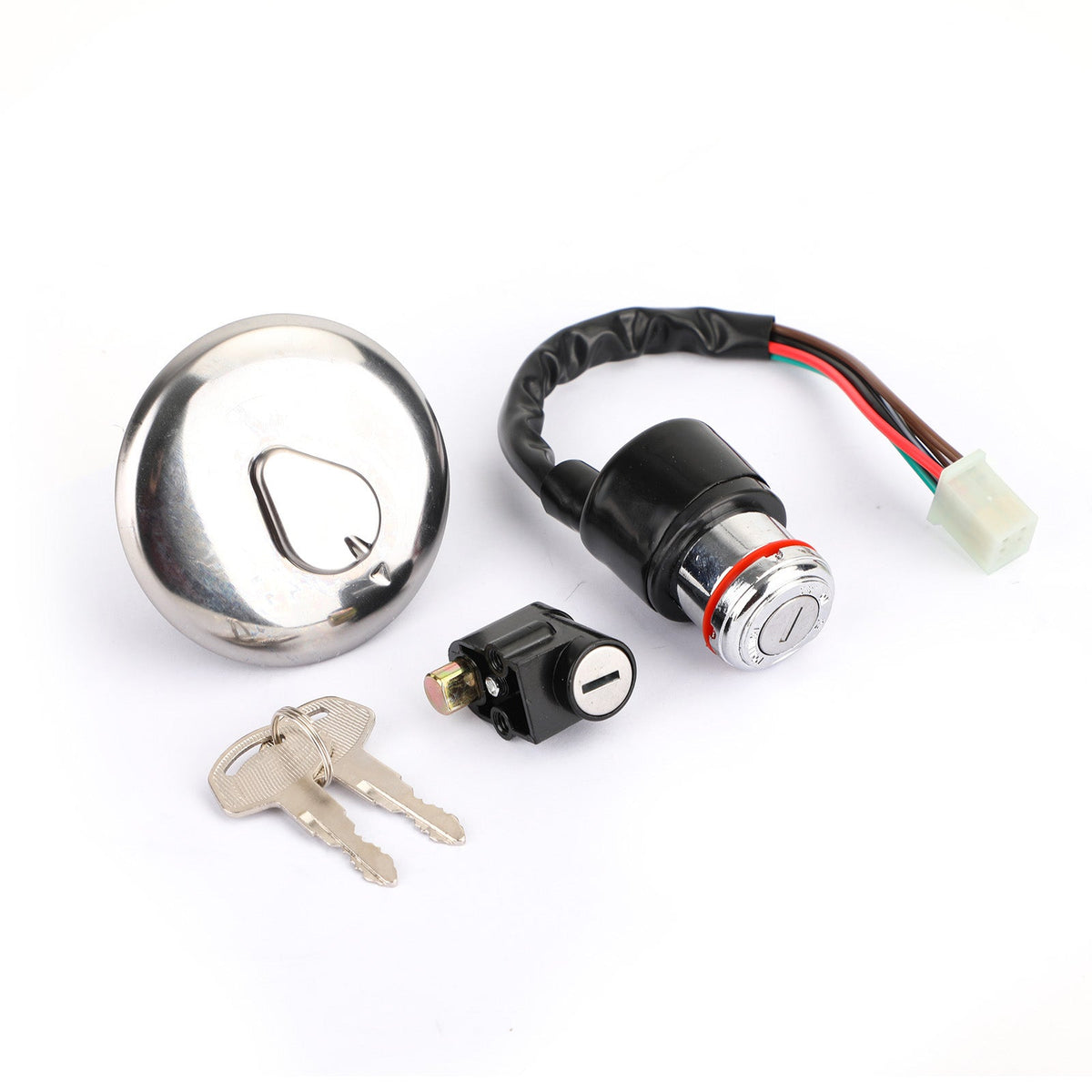 Suzuki GN125 1982-2001 Complete Lock Set Ignition Switch 2 Keys Petrol Cap