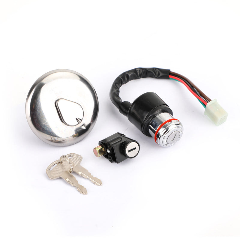 Suzuki GN125 1982-2001 Complete Lock Set Ignition Switch 2 Keys Petrol Cap