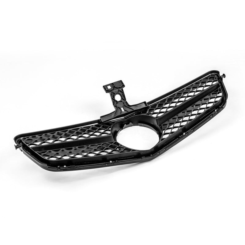 Benz W204 C-Class 2008-2014 ABS Gloss Black Chrome Front Bumper Grill