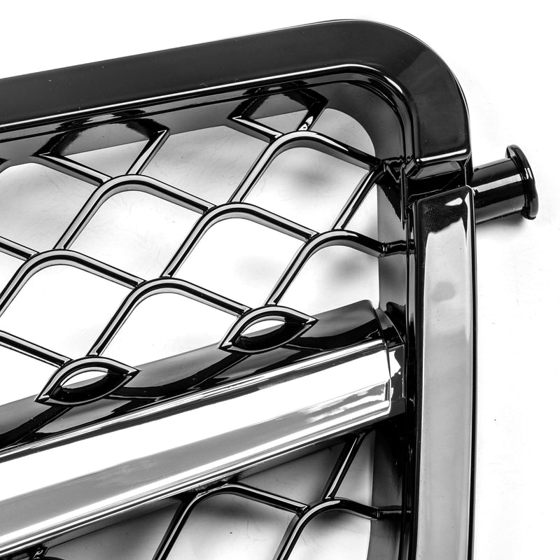 Benz W204 C-Class 2008-2014 ABS Gloss Black Chrome Front Bumper Grill
