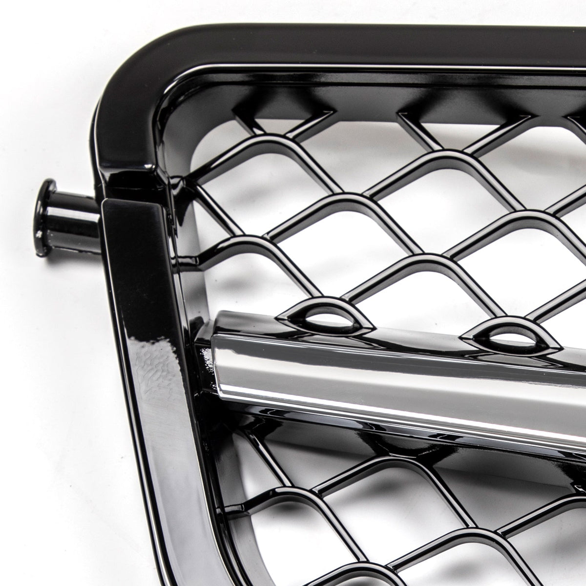 Benz W204 C-Class 2008-2014 ABS Gloss Black Chrome Front Bumper Grill