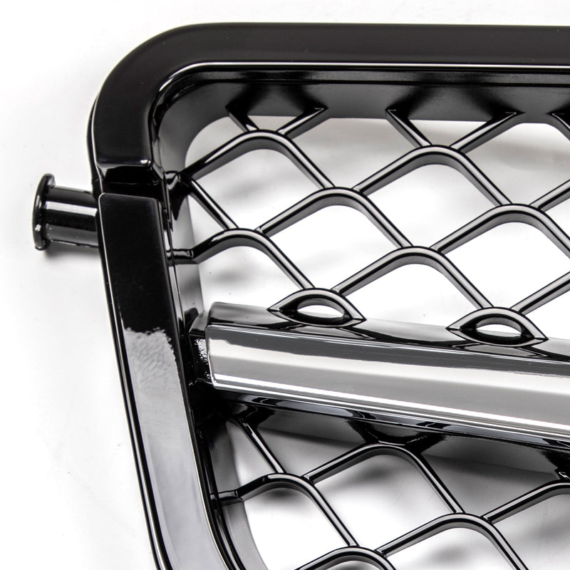 Benz W204 C-Class 2008-2014 ABS Gloss Black Chrome Front Bumper Grill