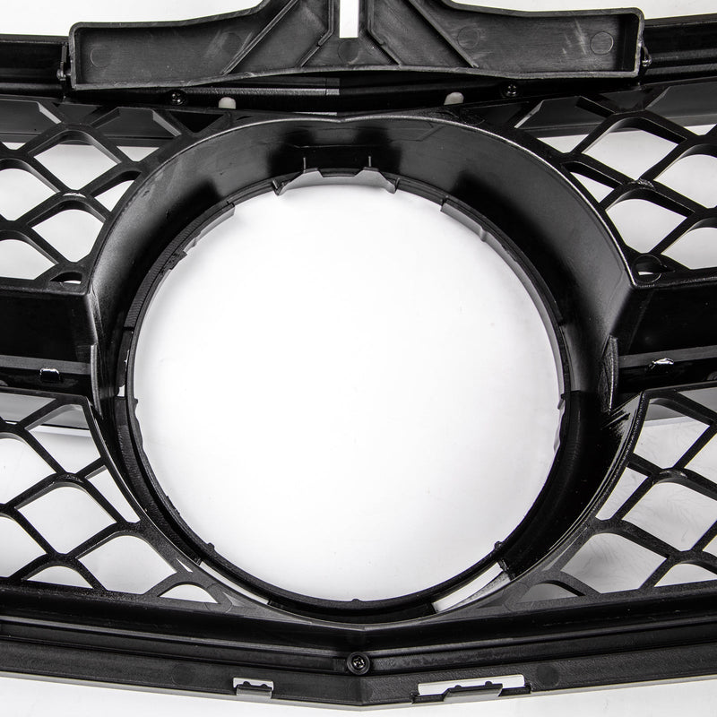 Benz W204 C-Class 2008-2014 ABS Gloss Black Chrome Front Bumper Grill